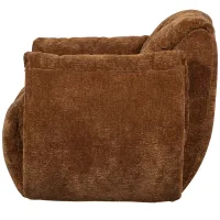 Baggy draaifauteuil 3D chenille middenbruin